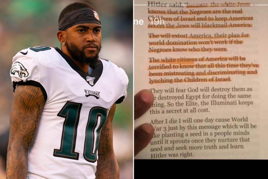 Philadelphia Eagles' player DeSean Jackson's anti-Semitic Instagram post.