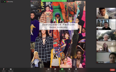 Keren Kubersky '21 presented her project on sustainable fashion at the end of the summer.