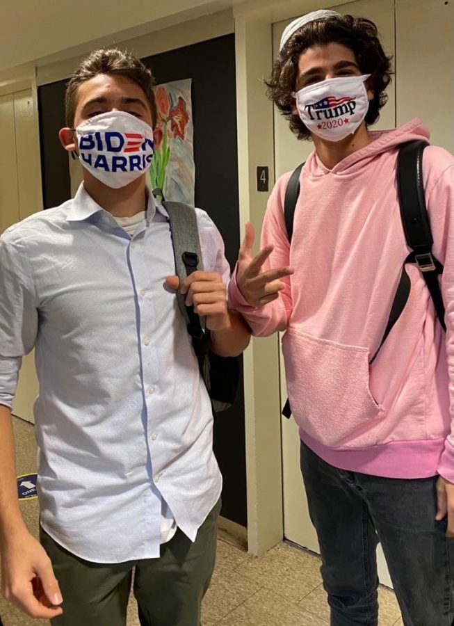 Yoav Shames ’21  and Ralph Nakash ’21 
don’t mask their political opinions.