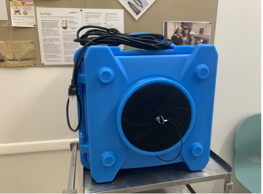 HEPA air scrubbers are used if a student in the building has Covid symptoms.