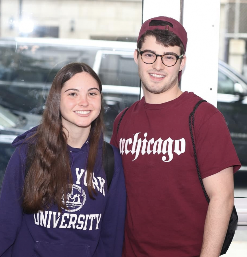 2019 seniors sporting their college apparel on College Day.