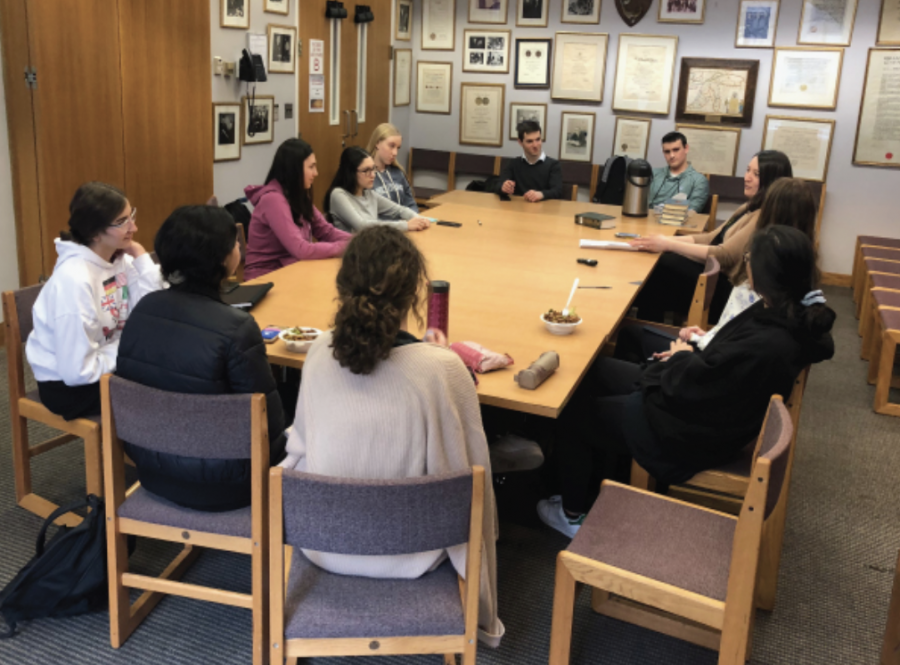 Harkness is taught with students in a circle, like the setup in the Beit Knesset was last year.