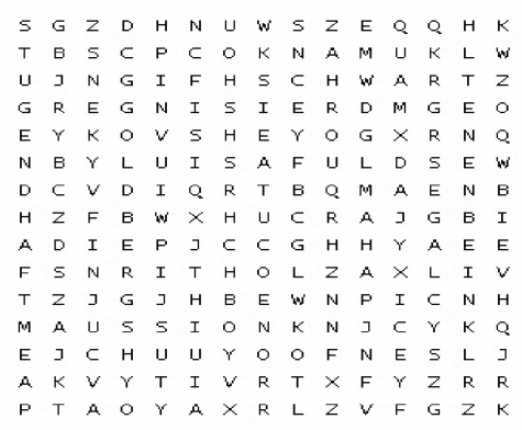 November Word Search